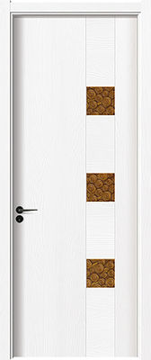 H2.1m Front Door de marfil, puerta de entrada de madera moderna 800kg/M3
