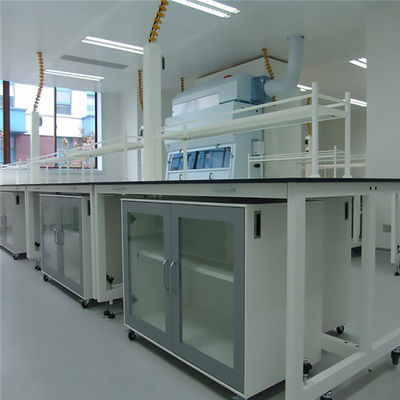 Muebles de acero del laboratorio del banco de la isla del laboratorio de W1.5m H0.85m con el gabinete