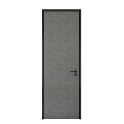puertas de exterior de madera del grano de 900m m, ISO9001 madera negra metálica Front Door
