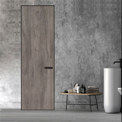 Puertas de entrada de madera revestidas de aluminio mudas impermeables del 100%