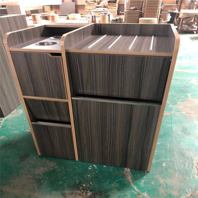 gabinete de la basura de la cocina de la madera contrachapada de 18m m, gabinete de madera del cajón de HPL
